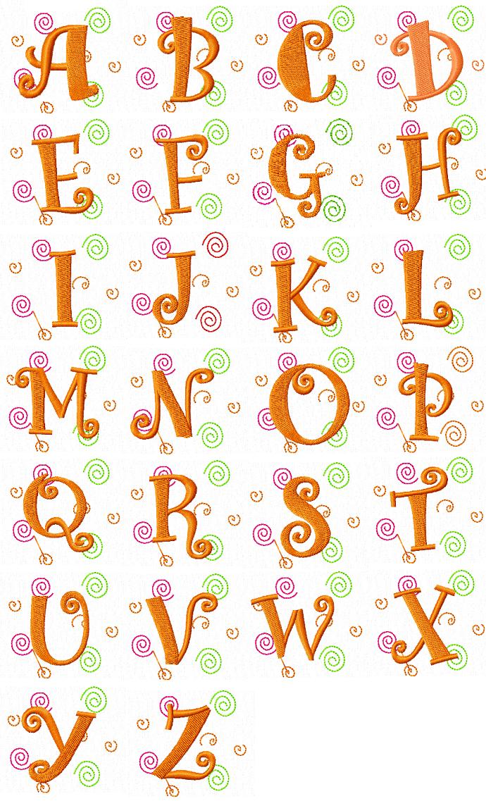 Machine Embroidery, Machine Embroidery Alphabet Design, Machine